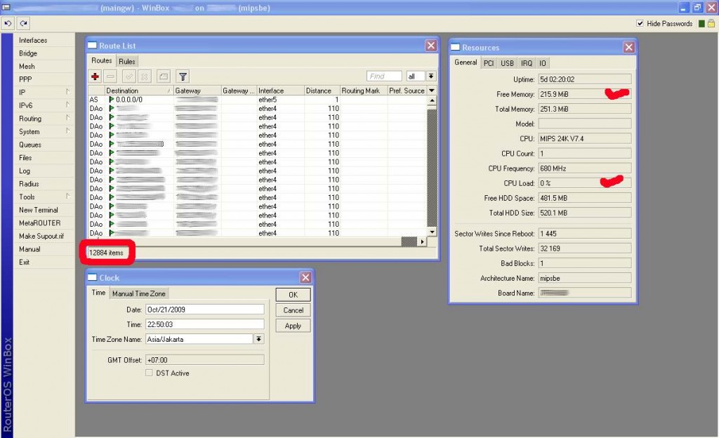 routerboard dengan 12800-an tabel routing